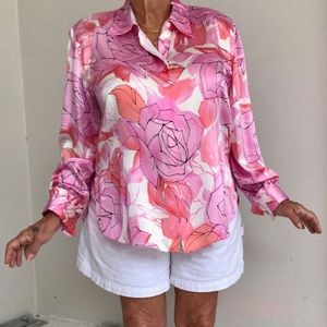 Vtg. Starington silk blouse size 18 Nieman Marcus